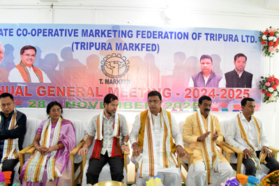 Cooperative Department Minister Shukla Charan Noatia chaired the annual general meeting of Tripura Markfed on November 28 in Agartala.